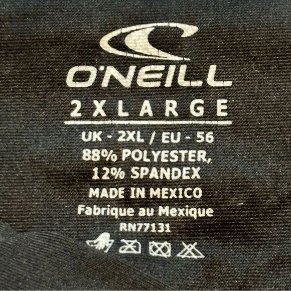 O’Neill Black UPF 50+ Short Sleeve Rash Guard Surf Shirt | XXL | NEW - Picture 7 of 13